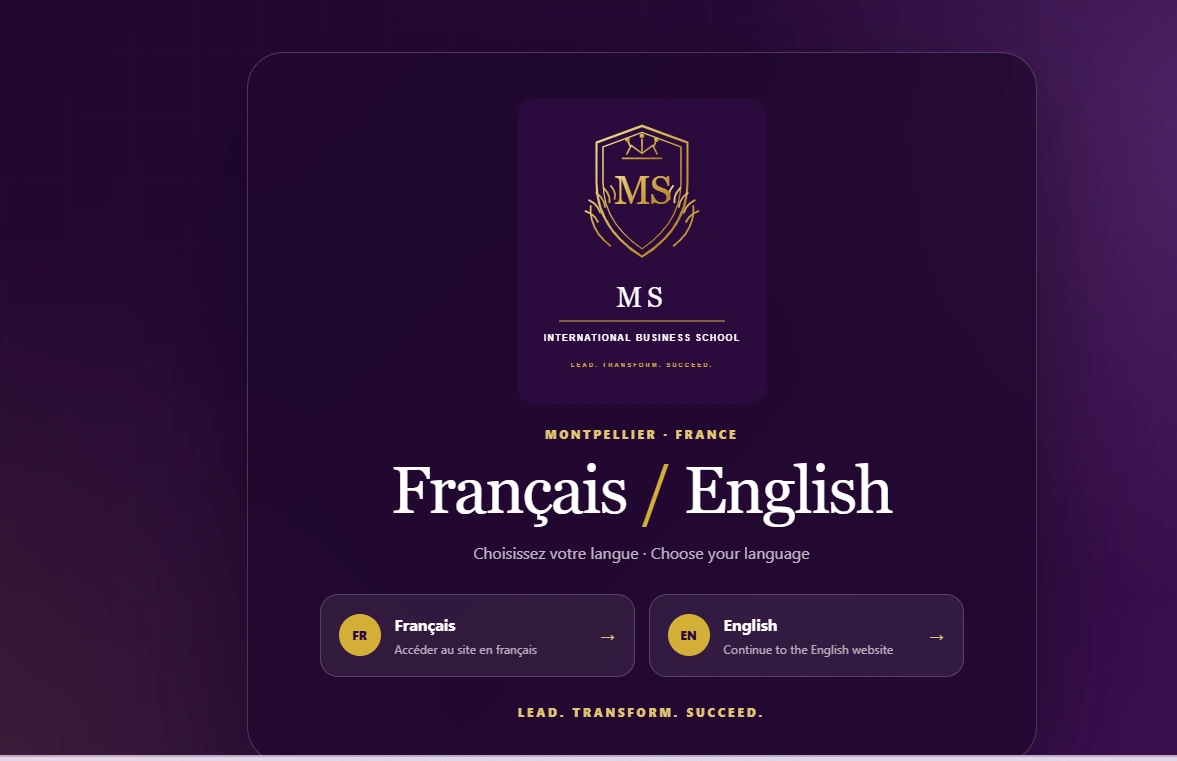 MS International Business School — site école — vue 2
